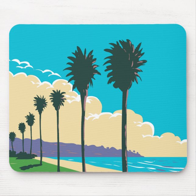 La Jolla Shores Beach Mouse Pad (Front)