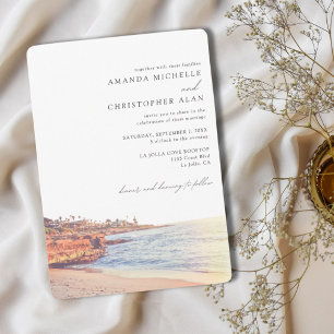 La Jolla Wedding Custom San Diego Beach Photo Invitation