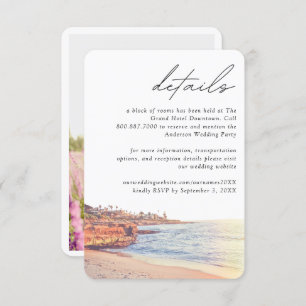 La Jolla Wedding Hotel Room Block Details Enclosure Card