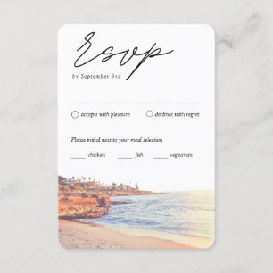 La Jolla Wedding Traditional RSVP Meal Option Enclosure Card
