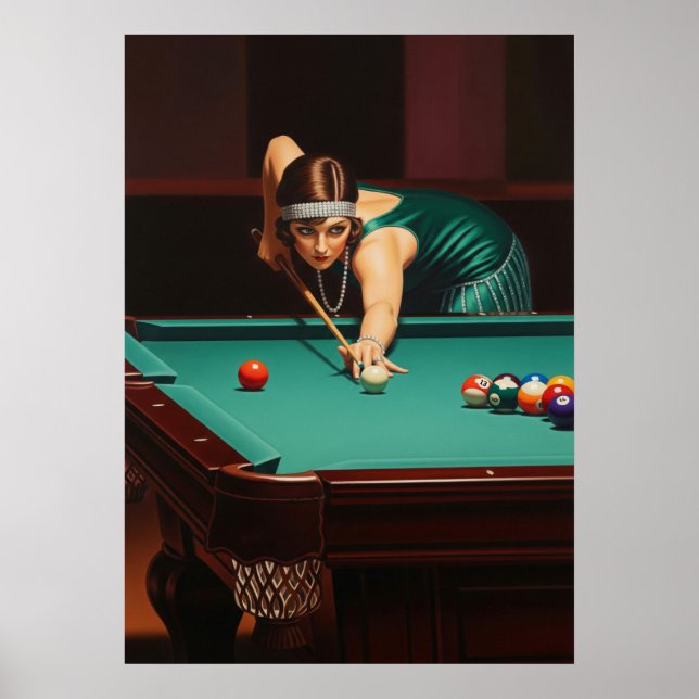 LA JOUEUSE DE BILLARD (The Billiards Player) Poster (Front)