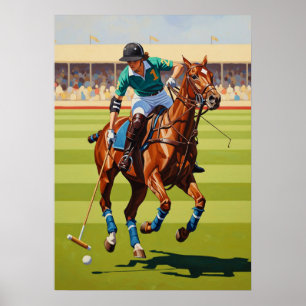 LA JOUEUSE DE POLO (The Polo Player) - Original Ar Poster
