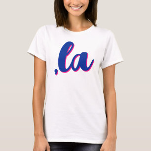 ,la  Kamala comma pronounce blue text pink shadow T-Shirt
