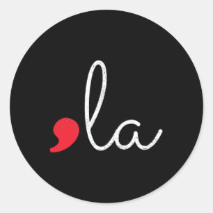 La Kamala Funny Punctuation Graphic Vote 2024 Harr Classic Round Sticker