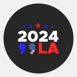 La Kamala Harris 2024 Election President Classic Round Sticker