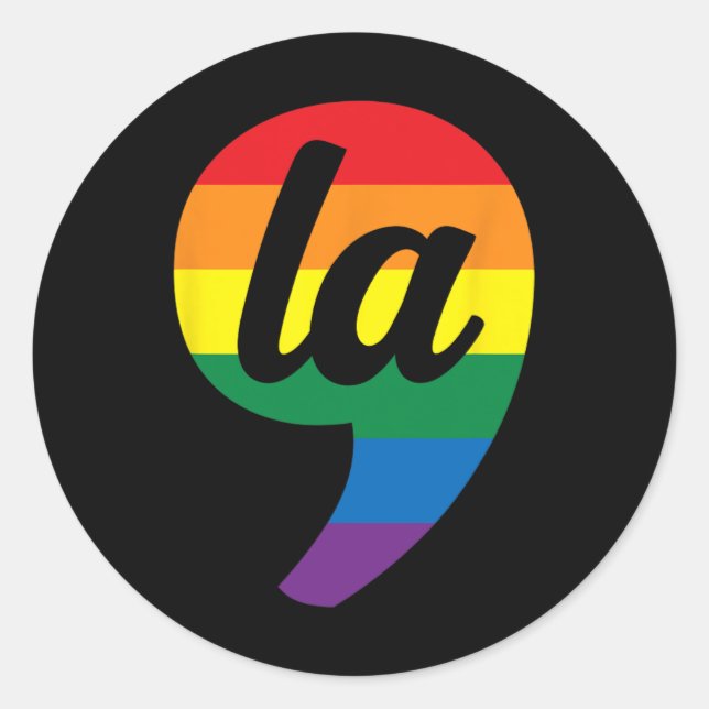 La Kamala Harris Pride Rainbow  Classic Round Sticker (Front)