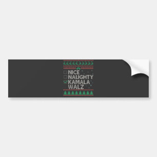 La Kamala Harris Ugly Christmas Sweater Election Bumper Sticker