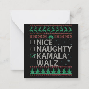 La Kamala Harris Ugly Christmas Sweater Election Card