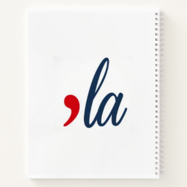 'la Kamala Harris. White  Notebook (Back)