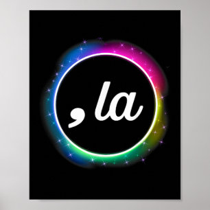 La - Kamala Shirt Cool Colourful Harris 2024 Comma Poster