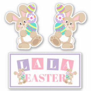 La La Easter Bunny Sticker Sheet