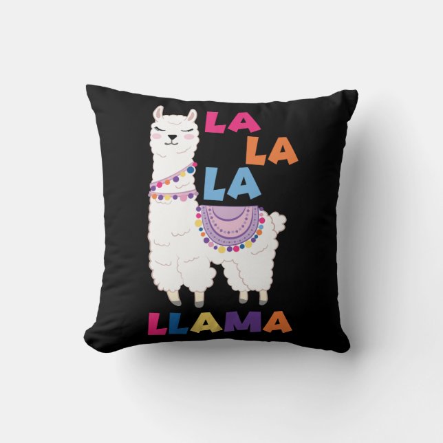 La La La Llama - Funny Singing Llama Cushion (Front)