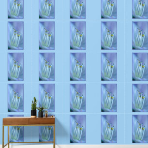 La La Land Floral Close Up Photograph Pattern Blue Wallpaper