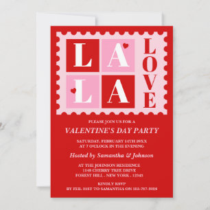 La La Love Valentine’s Day Party Invitation