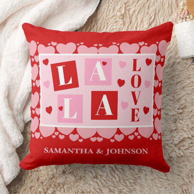 La La Love Valentine’s Day Personalized Cushion (Blanket)