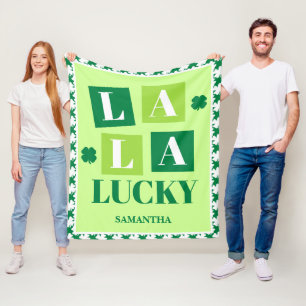La La Lucky St. Patrick’s Day Fleece Blanket