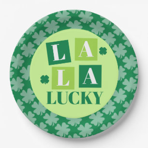La La Lucky St. Patrick’s Day Green Paper Plate