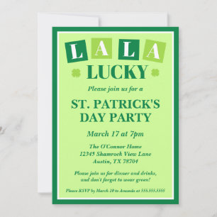 La La Lucky St. Patrick’s Day Party Digital Invitation
