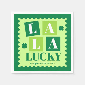 La La Lucky St. Patrick’s Day Party Napkin