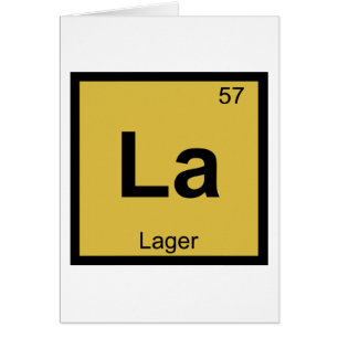 La - Lager Beer Chemistry Periodic Table Symbol