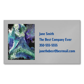 La Laguna #1 painting in blue, teal Business Card