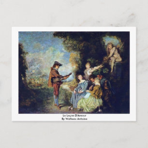 La Leçon D'Amour By Watteau Antoine Postcard