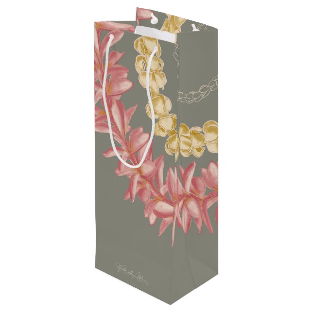 La Lei by Wander With Aloha Wine Gift Bag (Back Angled)