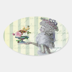 La Lettre D’amour Oval Sticker