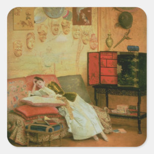 La Liseuse Square Sticker