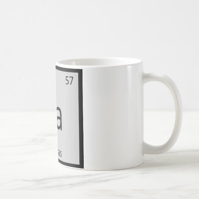 La - Llamas Chemistry Periodic Table Element Coffee Mug (Right)