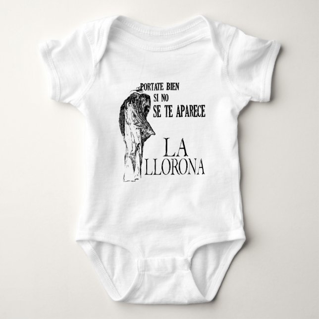 La Llorona Spanish Baby Bodysuit (Front)