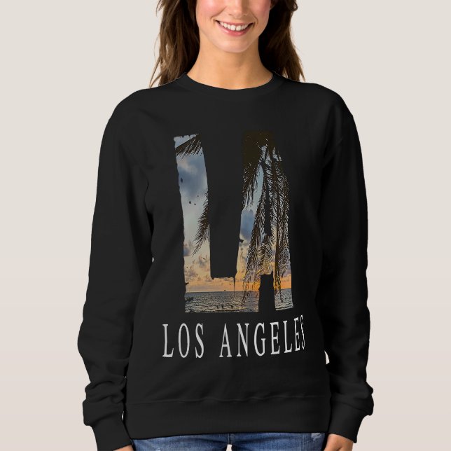 La Los Angeles California Souvenir Beach City West Sweatshirt (Front)