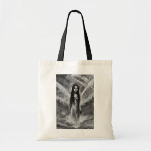 La Luna Dark Angel Fairy Goth Woman Original Art Tote Bag