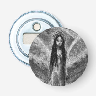 La Luna Dark Angel Fairy Woman Goth Fantasy Art Bottle Opener