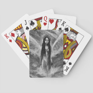 La Luna Dark Angel Fairy Woman Goth Fantasy Art Playing Cards