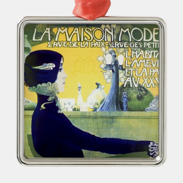 La Maison Moderne Art Noveau Metal Ornament (Front)