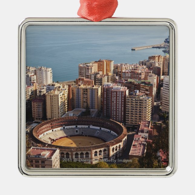 La Malagueta Bullring And Port Metal Ornament (Front)