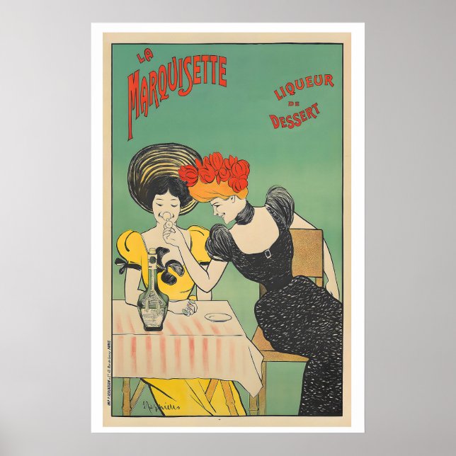 La Marquisette Liqueur de Dessert Vintage Poster (Front)