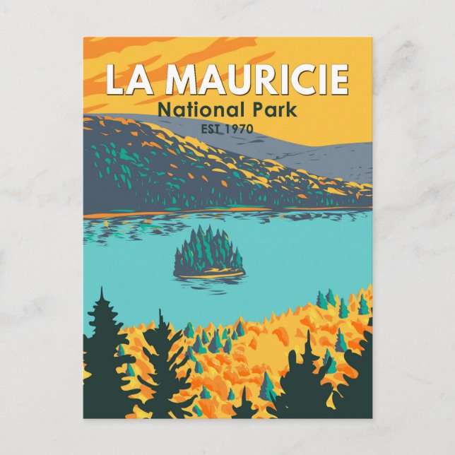 La Mauricie National Park Travel Art Vintage Postcard (Front)