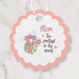 La mejor etiqueta de regalo de mamá - Día de la ma Favour Tags