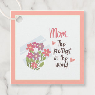 La mejor etiqueta de regalo de mamá - Día de la ma Favour Tags