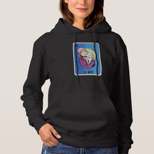 La Michi Mexican Slang Lottery Bingo Cards   Hoodie (Front)