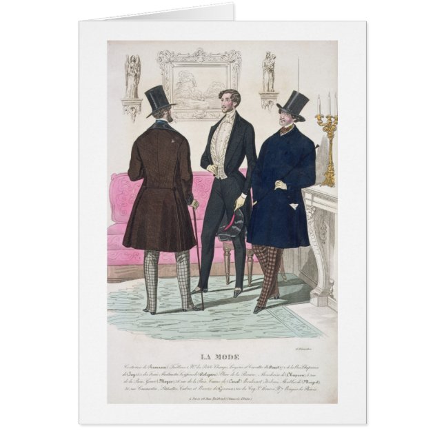 La Mode: Advertisement for 19th Century Men's Fash (Front)