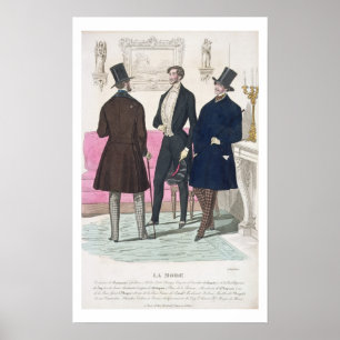 La Mode: Advertisement for 19th Century Men's Fash Poster