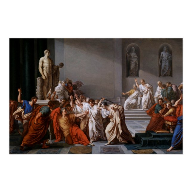 La morte di Cesare by Vincenzo Camuccini Poster (Front)