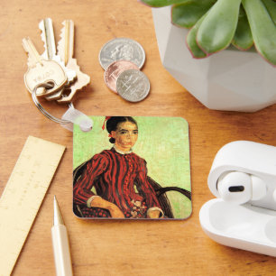 La Mousme, Sitting by Vincent van Gogh Key Ring
