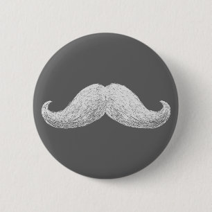 La Moustache (Dark) 6 Cm Round Badge