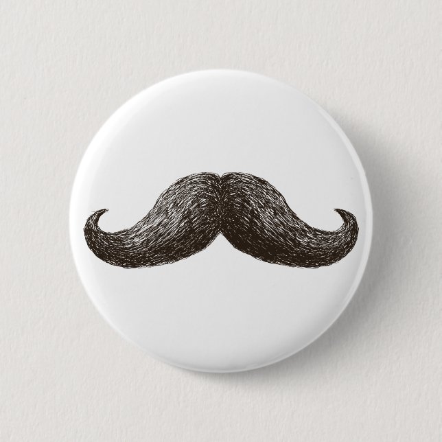 La Moustache (Light) 6 Cm Round Badge (Front)