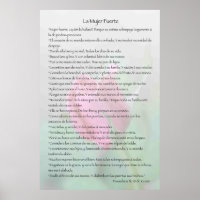La Mujer Fuerte -- Proverbios 31:10-31 Cartel