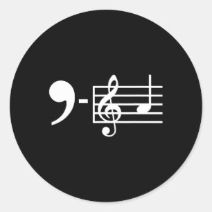 La Music Notes Kamala Harris Supporter Music Teach Classic Round Sticker